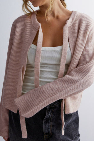 Open-Front Knit Cardigan