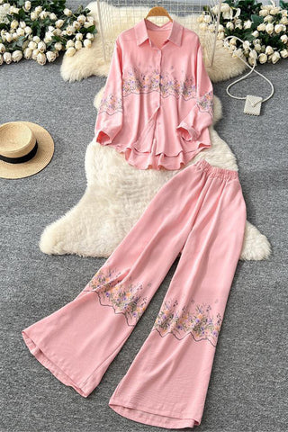 Floral Print Pants Set