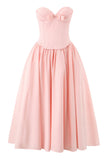 Strapless Bow Casual Dress