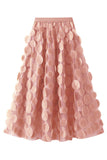 Textured Circle A-Line Skirt