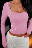 Embellished Long-Sleeve T-Shirt