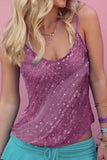Sequin Mesh Halter Tank Top