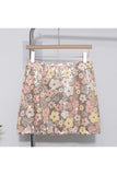 Floral Sequin Mini Skirt