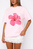 Graphic Flower Print T-Shirt