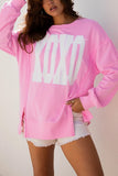 Bow XOXO Letter Graphic Sweatshirt