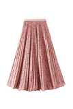 Floral Pleated Maxi Skirt