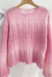 Knit Sweater with Patterned Design