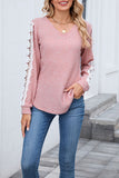 Lace Trim Long Sleeve Top