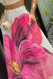 Floral Maxi Skirt with Bold Design