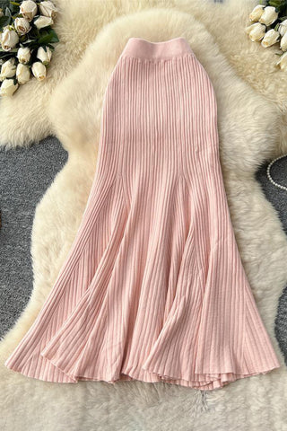 Ribbed Midi Skirt