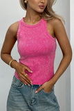 Sleeveless Ribbed Tank Top