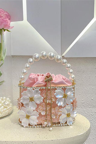Elegant Floral Beaded Handbag