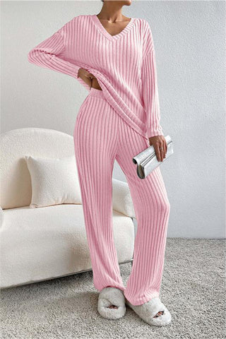 Ribbed Knit Lounge Set