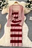 Striped Casual Knit Dress
