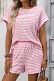 Casual Striped Short Set