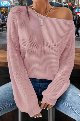 Off-Shoulder Knit Sweater