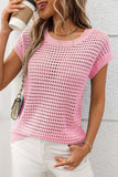 Open-Knit Sleeveless Sweater