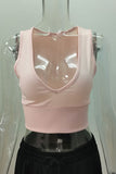 V-Neck Ribbed Tank Top