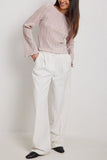 Elegant Pleated Long-Sleeve Blouse
