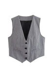 Classic Buttoned Waistcoat Vest