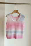 Knit Sweater Vest with Textured Design