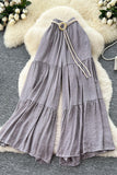 Tiered Wide Leg Pants with Belted Waist