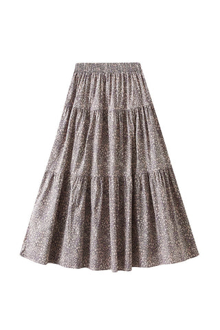 Tiered Floral Maxi Skirt