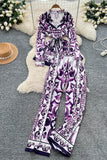Elegant Patterned Pants Set