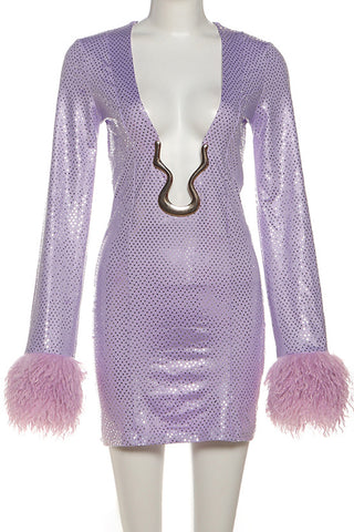 Plunging Neckline Night Out Dress