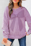 Big Bow Patchwork Pullover Sweatshirt