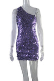 One-Shoulder Sequin Dress