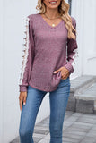 Lace Trim Long Sleeve Top