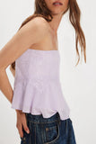 Strapless Lace Detail Tank Top