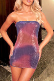 Strapless Sequin Mini Dress