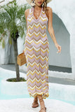 Chevron Patterned Casual Dress