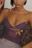Bow-Accented Sheer Camisole