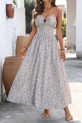 Spaghetti Strap Floral Midi Dress
