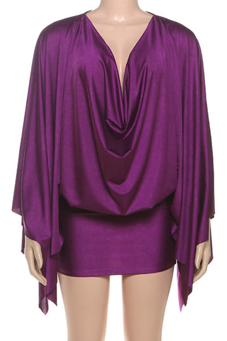 Draped Front Casual Dress