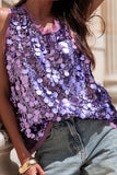 Sleeveless Sequin Tank Top