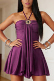 Elegant Strapless Casual Dress