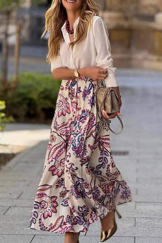 Elegant Side-Slit Maxi Skirt