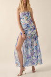 Strapless Floral Maxi Dress