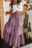 Buttoned Denim Skirt