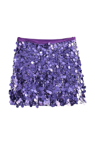 Sequin Embellished Mini Skirt