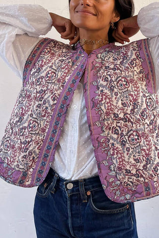 Floral Quilted Vest
