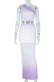 One-Shoulder Skirt Set
