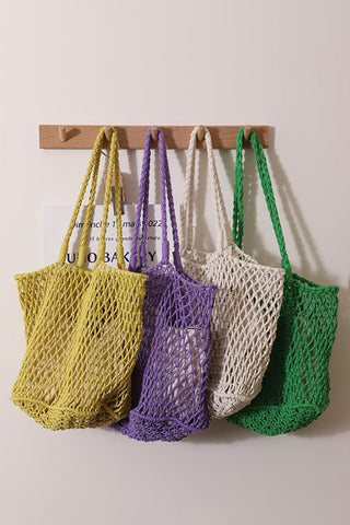 Stylish Open-Weave Tote Bag