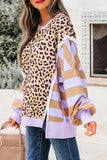 Animal Print and Stripe Long Sleeve Tee