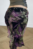 Floral-Print Mini Skirt