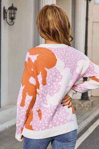 Patterned Knit Sweater